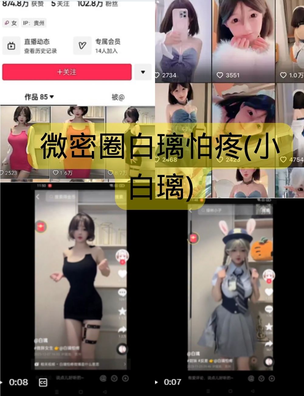 微密圈白璃怕疼(小白璃)专属会员合集资源下载