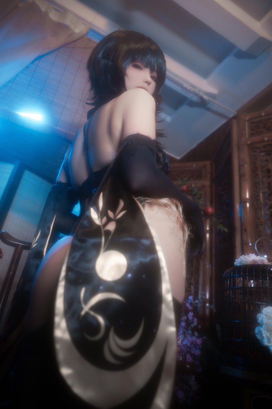 Quan冉有点饿cos碧蓝航线镇海旗袍